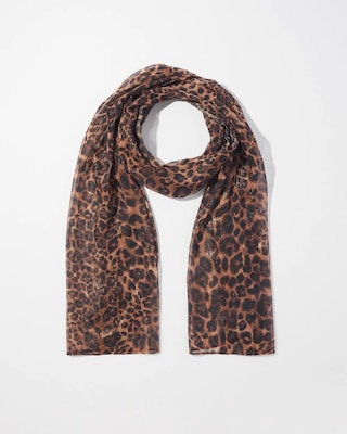 小物 NKNIT boa wave scarf leopard Oblong Leopard Scarf | White House Black Market